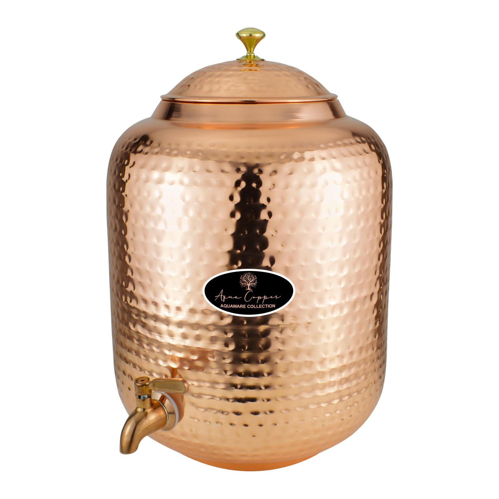 Jointed copper matka regular full hammered 