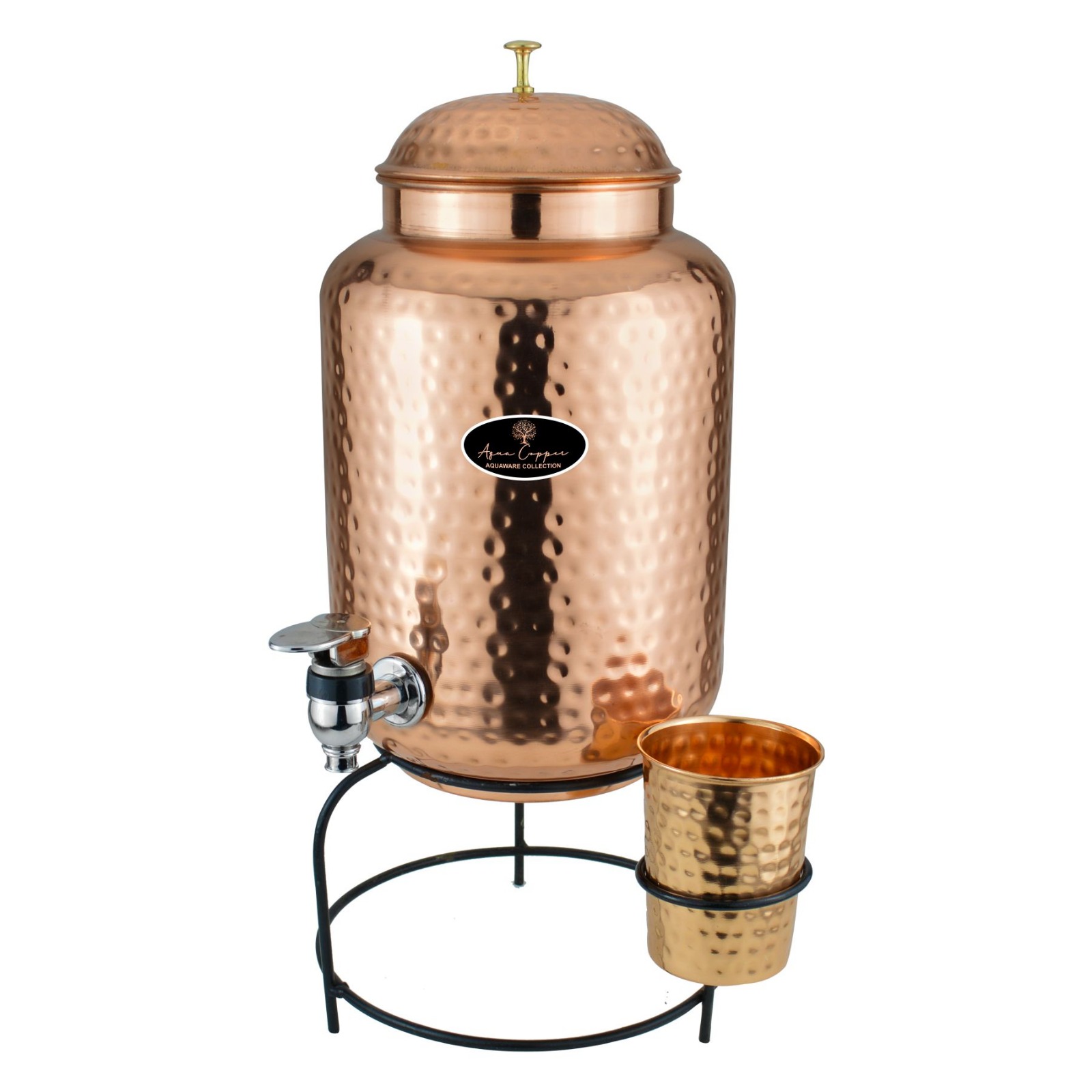 Jointless combo k/t copper matka Hammered